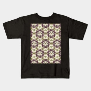 Mauve Sunburst Looking Triangular Pattern - WelshDesignsTP003 Kids T-Shirt